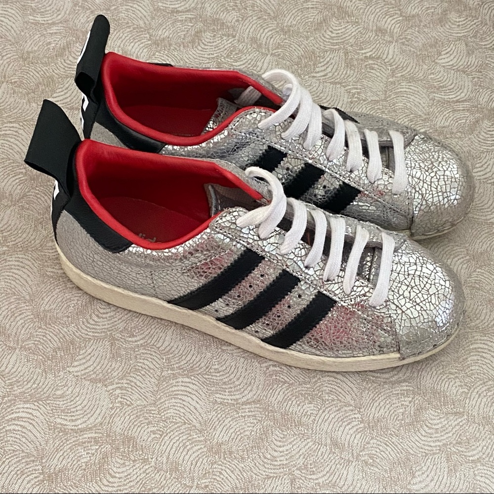 Silver Adidas Superstar size 6.5